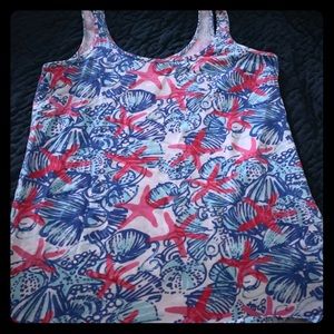 Lilly Pulitzer SSS tabbie tank XL she she shells